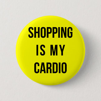 Bóton Redondo 5.08cm A compra é meu cardio- no amarelo