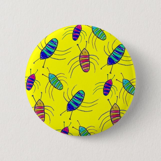 Bóton Redondo 5.08cm A dança desinseta o botão (Frente)