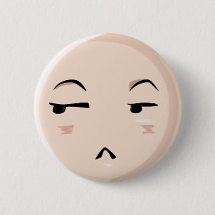 Bóton Redondo 5.08cm A descrença do caráter de Emoji do Anime de Chib