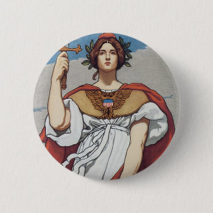 Bóton Redondo 5.08cm A Espada é Desenhada, O Marinho Segura-A