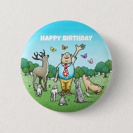 Bóton Redondo 5.08cm A Festa de aniversário dos animais