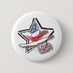 Bóton Redondo 5.08cm A ginástica de mulheres dos EUA