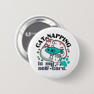 Bóton Redondo 5.08cm A Guarda-Gato É A Minha Autoassistência: Gatos Com