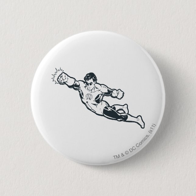 Bóton Redondo 5.08cm A lanterna verde perfura BW (Frente)