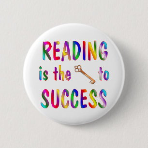 Bóton Redondo 5.08cm A leitura é chave ao sucesso