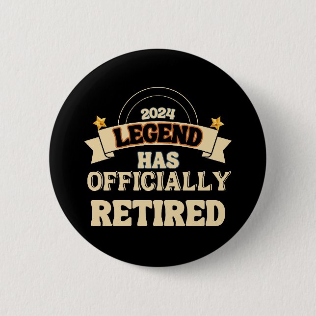 Bóton Redondo 5.08cm A lenda se aposentou oficialmente (Frente)