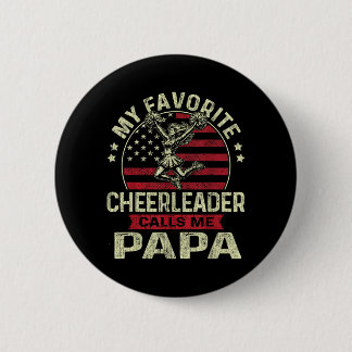 Bóton Redondo 5.08cm A líder de torcida favorita chama o papai de Cheer