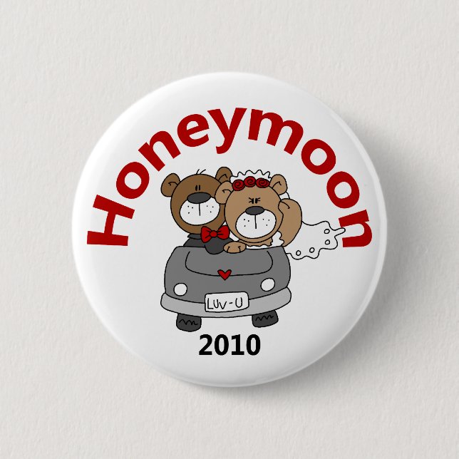 Bóton Redondo 5.08cm A lua de mel carrega 2010 (Frente)