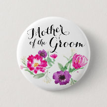 A mãe da aguarela do noivo floresce o botão