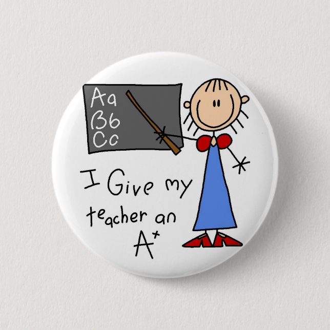 Bóton Redondo 5.08cm A mais o camiseta e os presentes do professor (Frente)