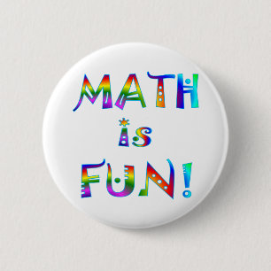 Bóton Redondo 5.08cm A matemática é divertimento