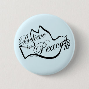 Bóton Redondo 5.08cm A Paz Acredita Na Paz