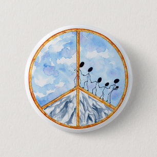 Bóton Redondo 5.08cm A "paz começa comigo" o botão