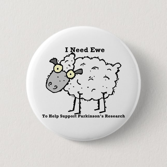 Bóton Redondo 5.08cm A pesquisa de Parkinson do apoio (Frente)