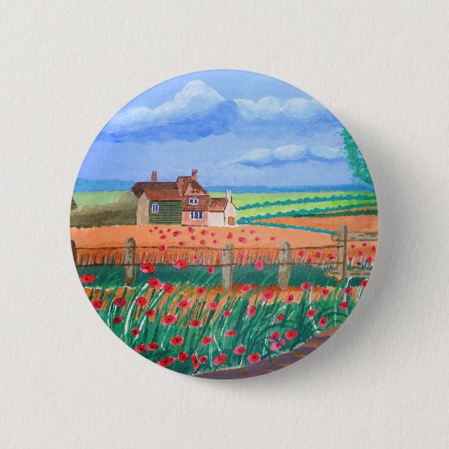Bóton Redondo 5.08cm A Poppy Field (Frente)