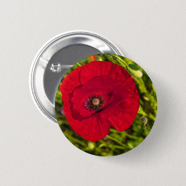 Bóton Redondo 5.08cm A série de papoila nº 2 (Frente & Verso)