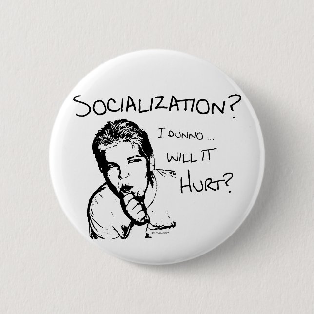 Bóton Redondo 5.08cm A socialização ferirá? (Frente)