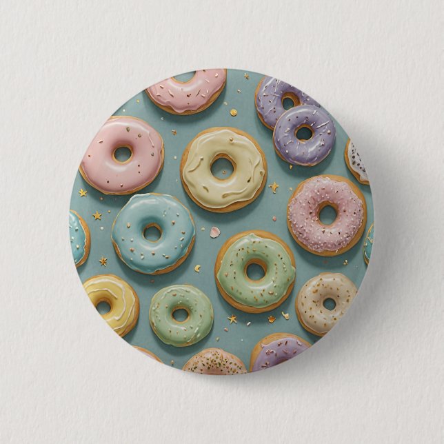 Bóton Redondo 5.08cm A Whimsical Pastel Donut Dream (Frente)