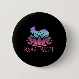 Bóton Redondo 5.08cm Aa-maste Yoga de Cabra Namaste Meditação Espiritua