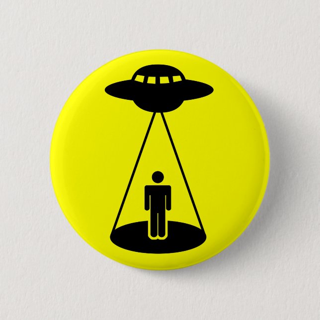 Bóton Redondo 5.08cm Abducção do UFO (Frente)