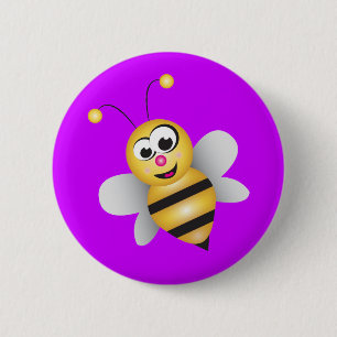 Bóton Redondo 5.08cm Abelha dos desenhos animados