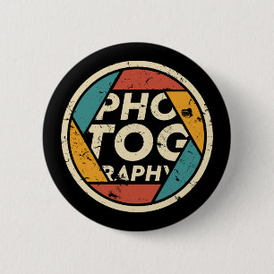 Bóton Redondo 5.08cm Abertura da Câmera Retro Fotográfica Vintage