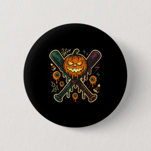 Bóton Redondo 5.08cm Abóbora Halloween Beisebol Sorvete Gotejamento Sok