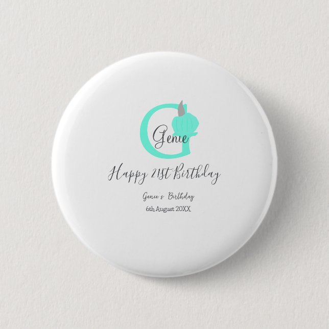 Bóton Redondo 5.08cm Abóbora verde outono 211 cinza pastel (Frente)