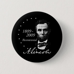 Bóton Redondo 5.08cm Abraham Lincoln (Abe) bicentenário