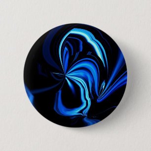 Bóton Redondo 5.08cm Abstrato de Borboleta Azul
