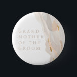 Bóton Redondo 5.08cm Abstrato GrandMãe do Botão do Groom<br><div class="desc">Este design romântico eterno apresenta um buquê floral com cores suaves e sotaques botânicos. Todos os aspectos deste design podem ser editados (fonte,  tamanho do texto ou sotaques florais movidos/removidos) para ajustado das suas necessidades. Entre em contato comigo se precisar de ajuda com este design</div>