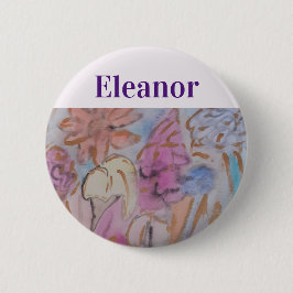 Bóton Redondo 5.08cm Abstrato Pastel Floral Personalizado