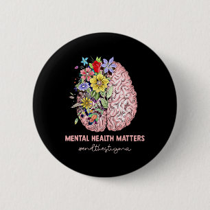 Bóton Redondo 5.08cm Acabe Com O Stigma Mental Health Problems Mental A