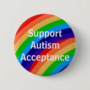 Bóton Redondo 5.08cm Aceitação do autismo do apoio