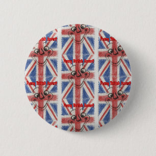 Bóton Redondo 5.08cm Acento Britânico Engraçado