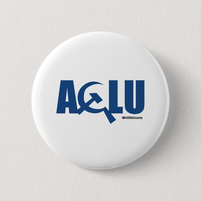 Bóton Redondo 5.08cm ACLU comunista (Frente)
