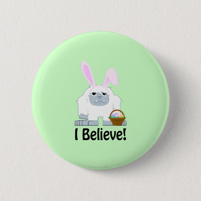 Bóton Redondo 5.08cm Acredito! Páscoa Yeti (Frente)