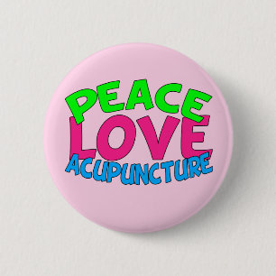 Bóton Redondo 5.08cm Acupunctura do amor da paz