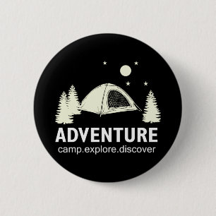 Bóton Redondo 5.08cm Acventure Camp Explore e descubra