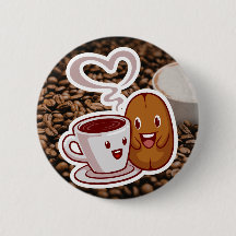 Adesivo de Agradecimento Café Estilo Grãos Marrons