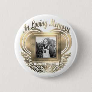 Bóton Redondo 5.08cm Adicionar Coração Memorial Personalizada de Foto