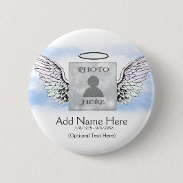 Bóton Redondo 5.08cm Adicionar Memorial Personalizado de Fotografia