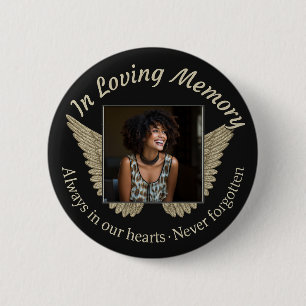 Bóton Redondo 5.08cm Adicionar Memorial Personalizado de Fotografia