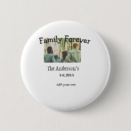Bóton Redondo 5.08cm Adicionar nome de família foto ano rusticidade fer