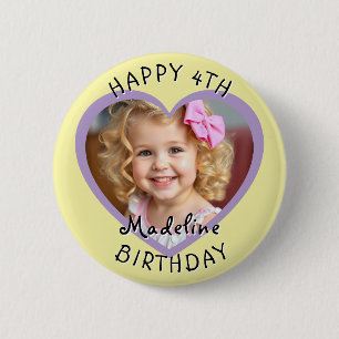 Bóton Redondo 5.08cm Adicione um nome e uma idade a este aniversário fe