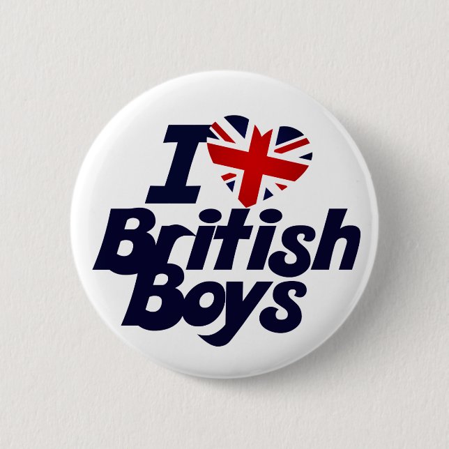 Bóton Redondo 5.08cm Adoro British Boys (Frente)