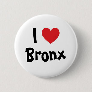 Bóton Redondo 5.08cm Adoro Coração Vermelho Bronx