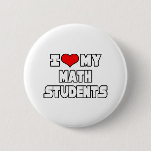 Bóton Redondo 5.08cm Adoro Meus Estudantes De Matemática