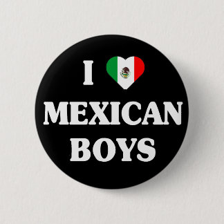 Bóton Redondo 5.08cm Adoro o botão mexicano dos rapazes
