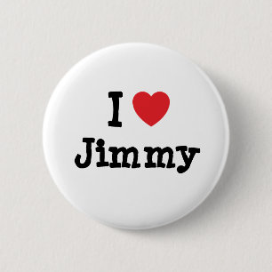Bóton Redondo 5.08cm Adoro o Jimmy Heart personalizado personalizado